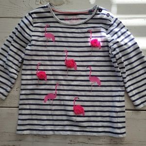 Flamingo Tutu Striped Tee